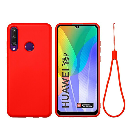 Huawei Y6p Liquid Silicone Case With Strap