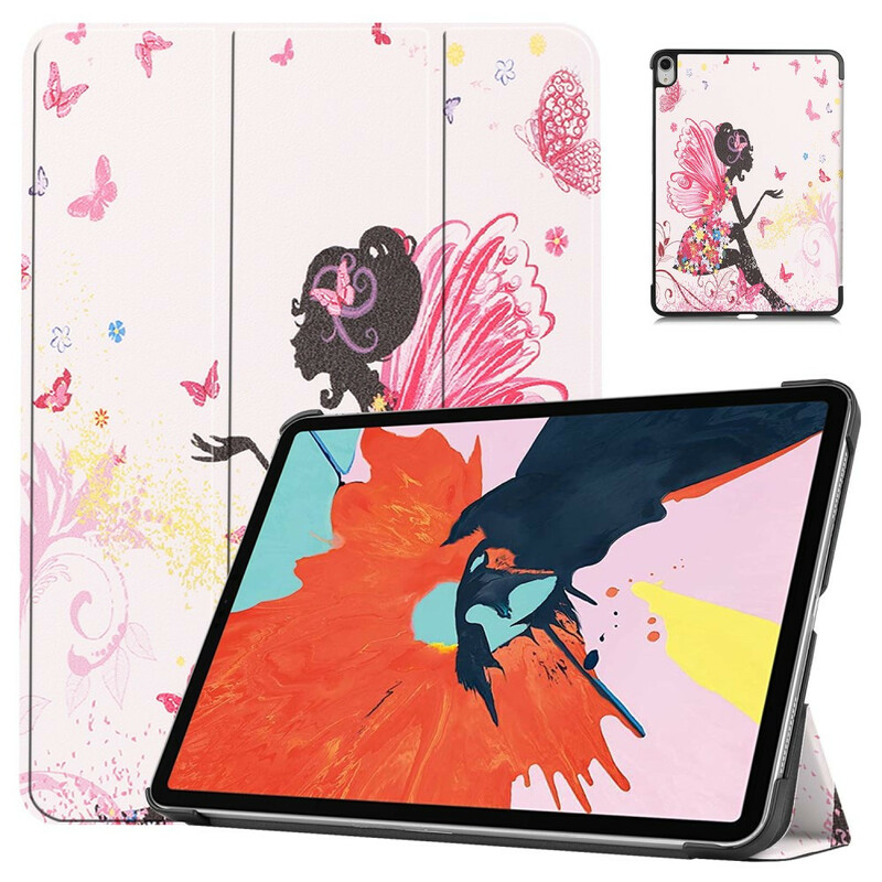 Smart Case iPad 10.5" (2020) Simili Cuir Fée Florale