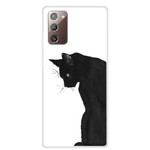 Case Samsung Galaxy Note 20 Black Cat Thoughtful