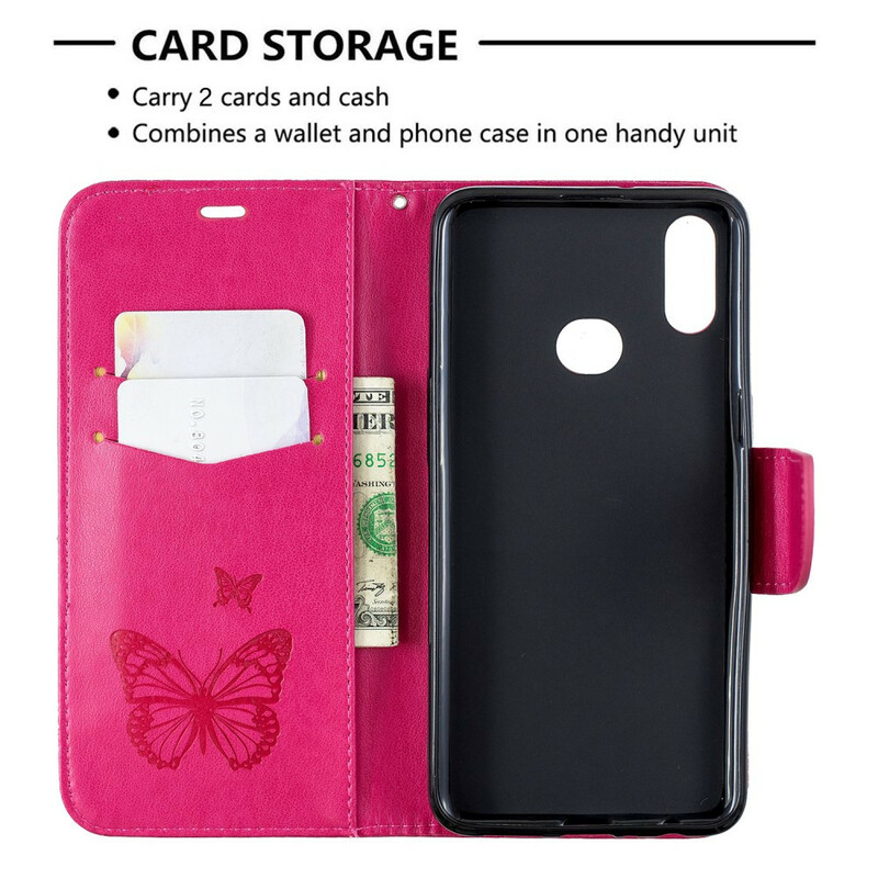 Case Samsung Galaxy A10s Butterflies in Flight with Strap