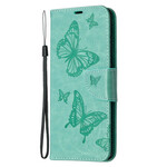 Samsung Galaxy Note 20 Case Butterflies and Oblique Flap