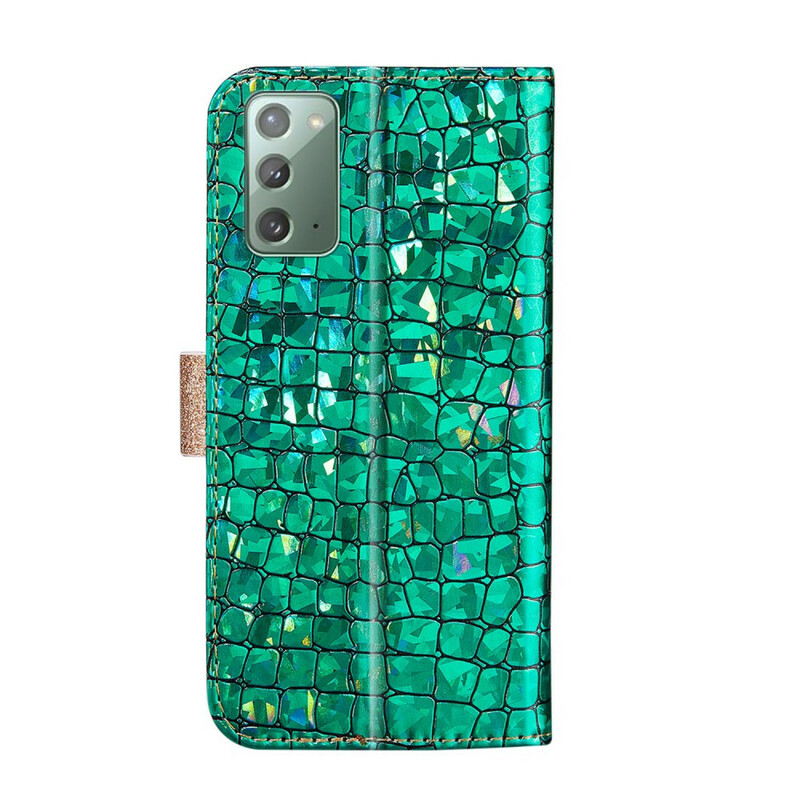 Cover Samsung Galaxy Note 20 Croco Diamants