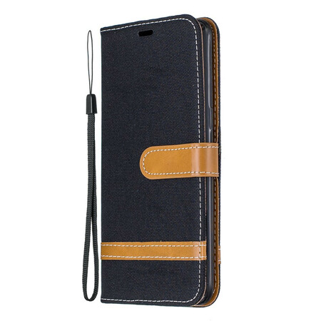 Samsung Galaxy A10s Fabric and Leather Effect Case with Strap