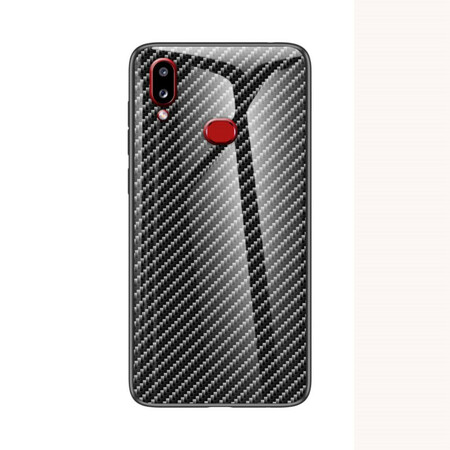 Samsung Galaxy A10s Carbon Fiber Tempered Glass Case