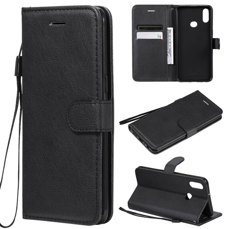 Samsung Galaxy A10s Leather effect case with strap