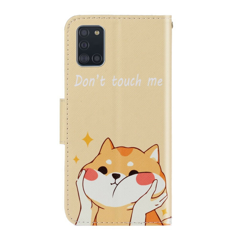 Case Samsung Galaxy A31 Cat Don't Touch Me with Lanyard