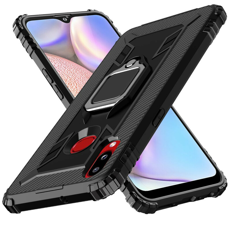 Samsung Galaxy A10s Ring and Carbon Fiber Case