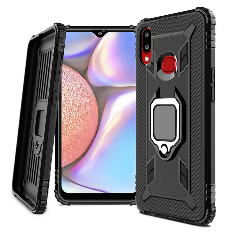 Samsung Galaxy A10s Ring and Carbon Fiber Case