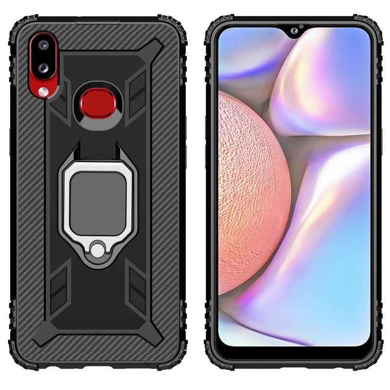 Samsung Galaxy A10s Ring and Carbon Fiber Case