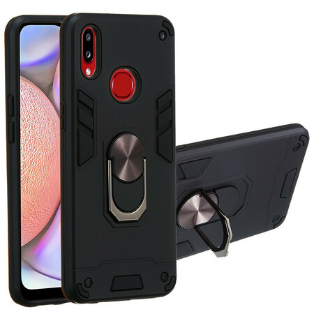 Samsung Galaxy A10s Detachable Case Metallic Ring Stand