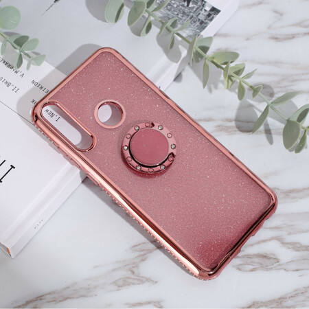 Cover Huawei Y6p Glitter and Diamond Ring