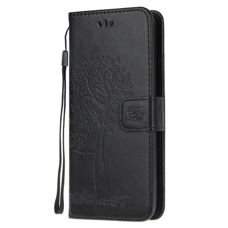 Case Samsung Galaxy M21 Tree and Owls with Lanyard