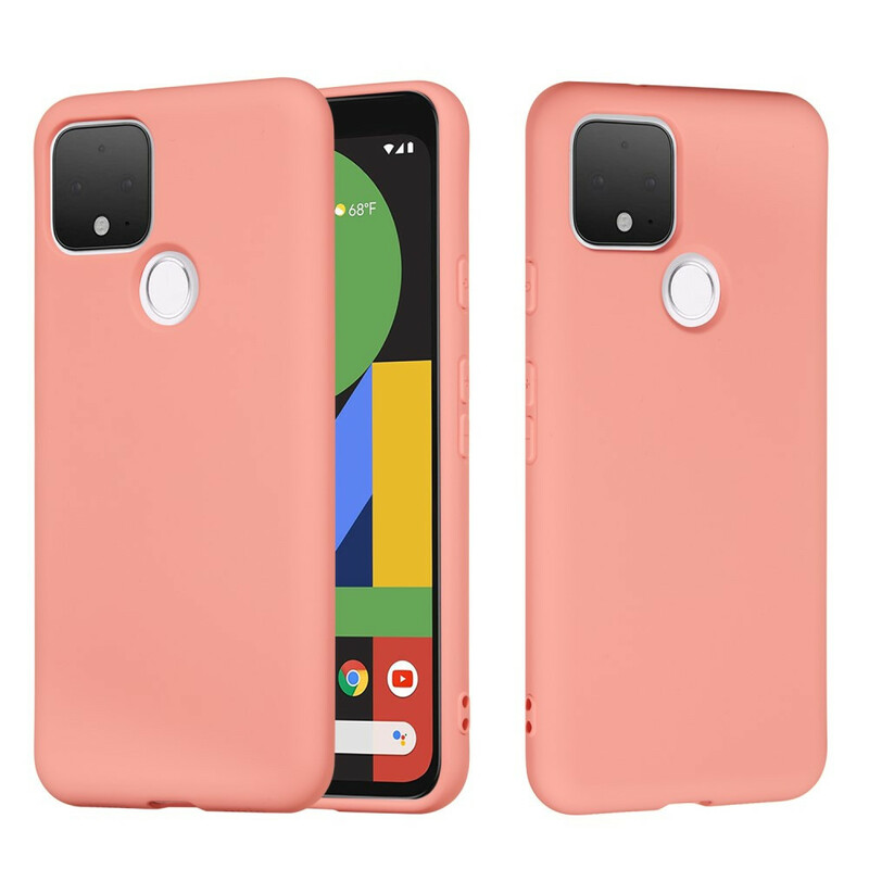 Google Pixel 4A 5G Case Liquid Silicone Design with Strap