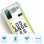 Case Samsung Galaxy S20 FE Boarding Pass to Los Angeles