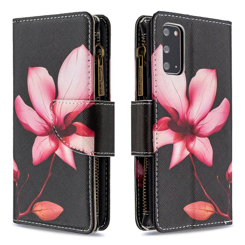 Case Samsung Galaxy S20 Zipped Pocket Flower