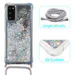 Samsung Galaxy S20 Glitter Case with Lanyard