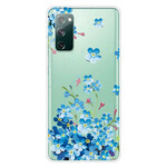 Case Samsung Galaxy S20 FE Blue Flowers