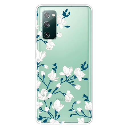 Samsung Galaxy S20 FE White Flower Case