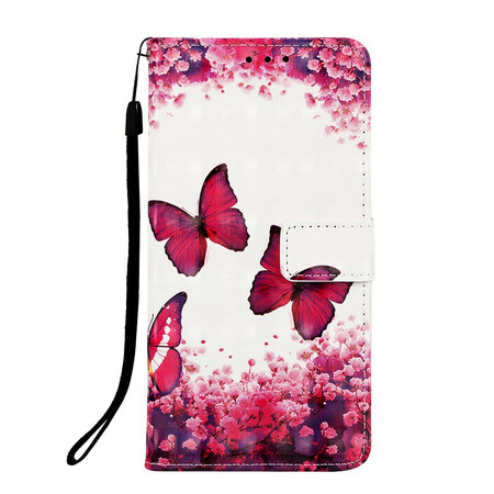 Samsung Galaxy S10 5G Case Red Butterflies