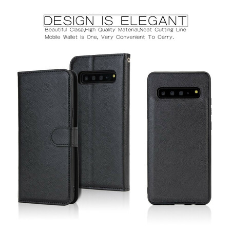 Case Samsung Galaxy S10 5G Leather Effect Detachable Case