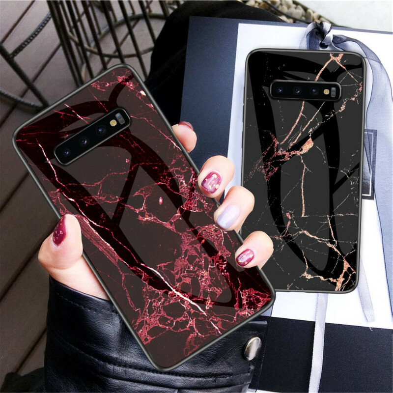 Samsung Galaxy S10 5G Marble Tempered Glass Case