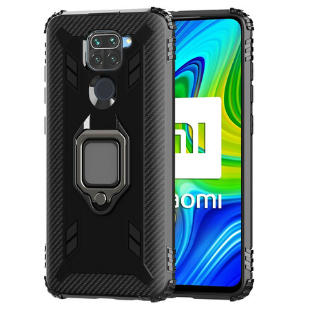Xiaomi Redmi Note 9 Ring and Carbon Fiber Case