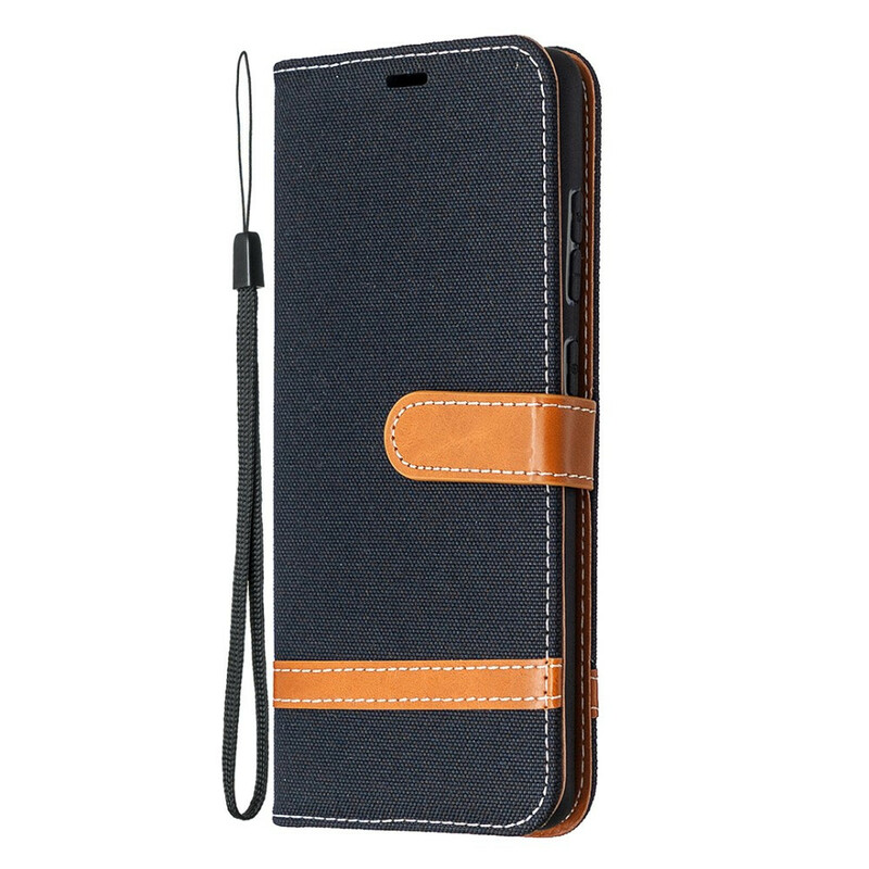 Samsung Galaxy S20 FE Case Fabric and Leather Effect with Strap