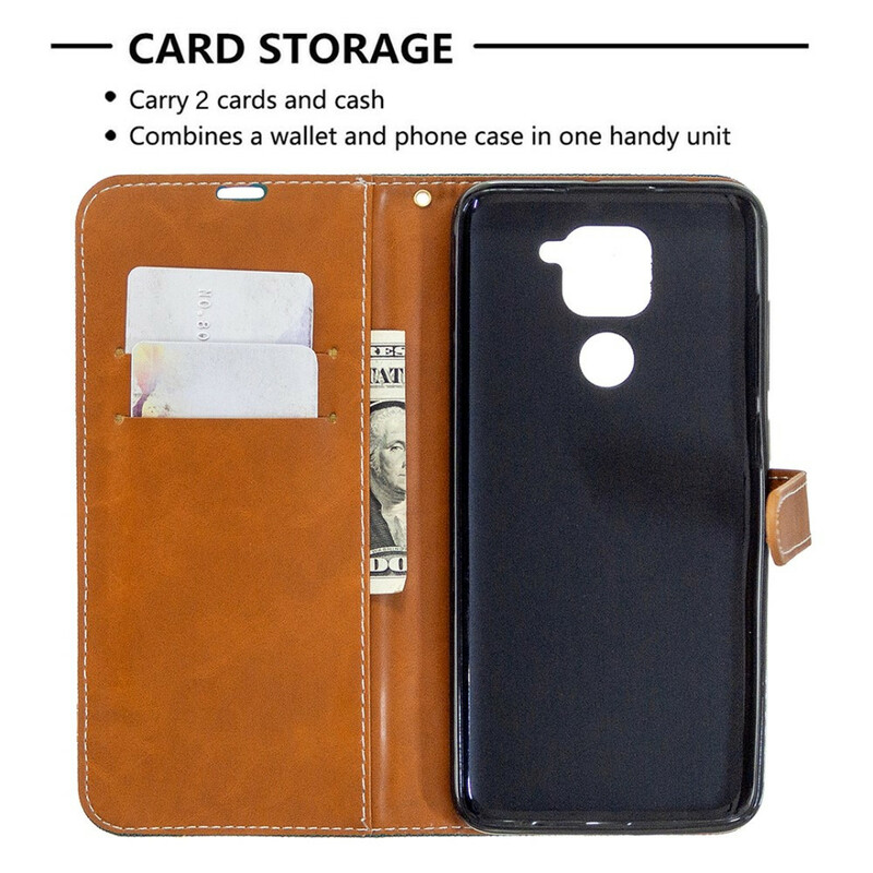 Xiaomi redmi Note 9 Fabric and Leather Effect Case