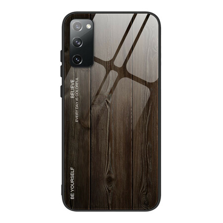 Samsung Galaxy S20 FE Case Tempered Glass Wood Design