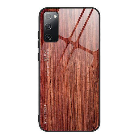 Samsung Galaxy S20 FE Case Tempered Glass Wood Design