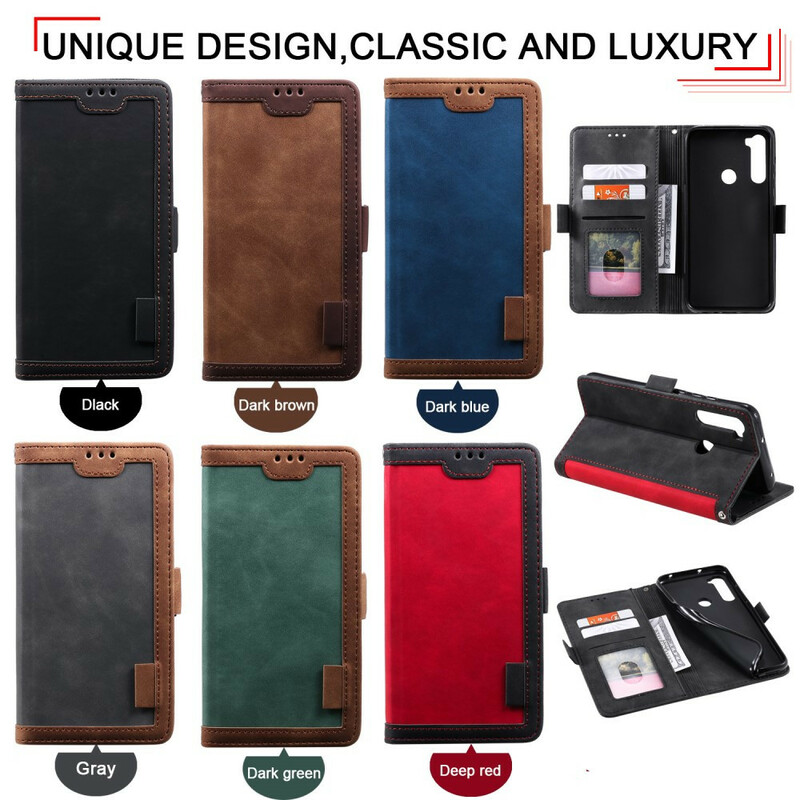 Xaiomi Redmi Note 8T Two-tone Leather Case Reinforced Contours