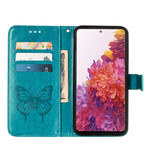 Housse Samsung Galaxy S20 FE Papillon Design avec Lanière