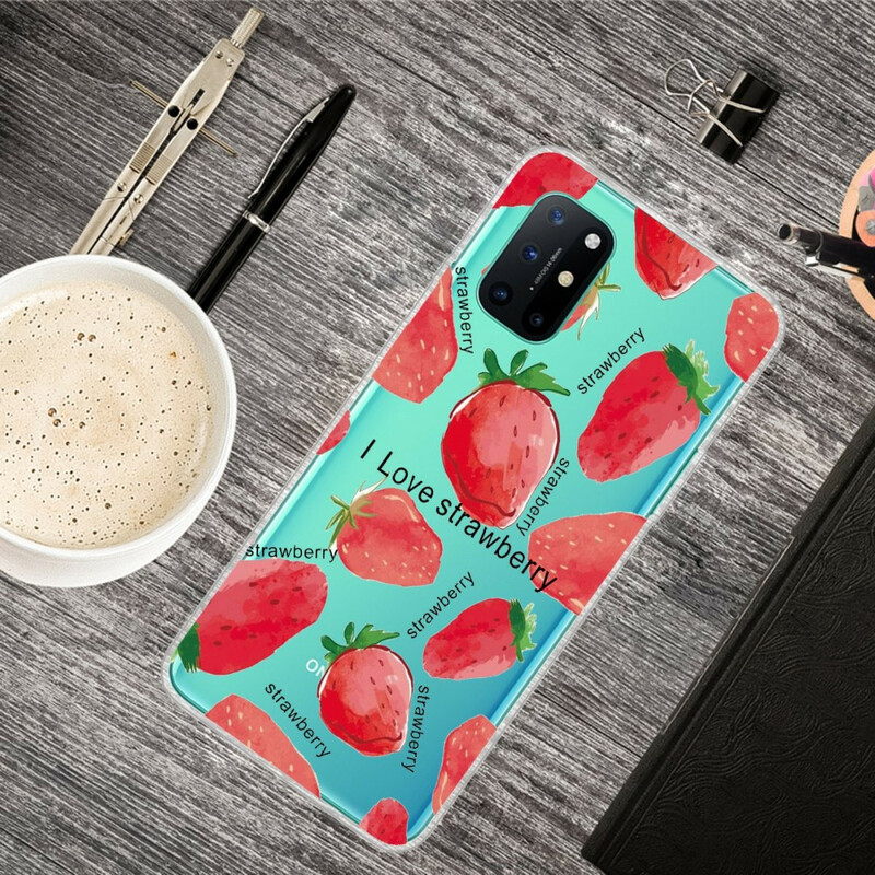 Cover OnePlus 8T Strawberry / i Love Strawberry