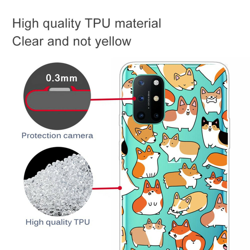 OnePlus 8T Clear Case Multiple Dogs