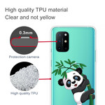 OnePlus 8T Transparent Panda Cover On Bamboo