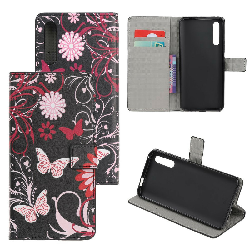 Huawei P Smart S Case Butterflies and Flowers