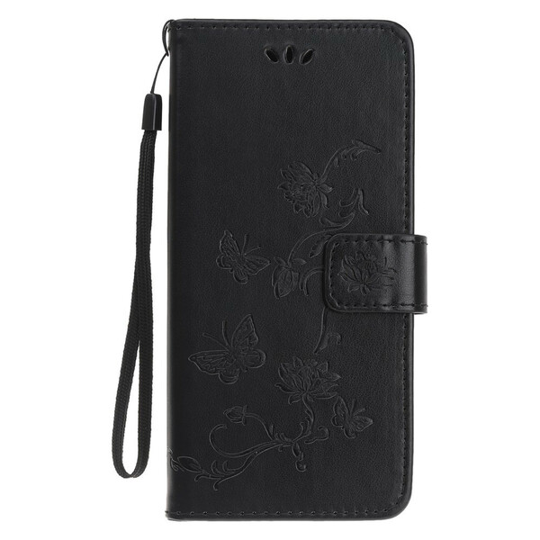 Case Huawei P Smart S Butterflies and Flowers with Strap