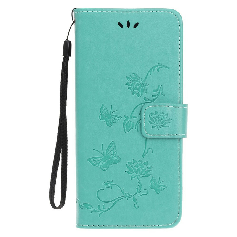 Case Huawei P Smart S Butterflies and Flowers with Strap