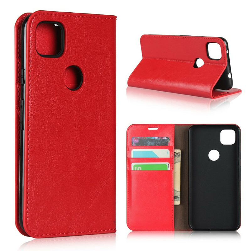 Flip Cover Google Pixel 4a Genuine Leather