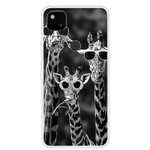 Google Pixel 4a Giraffes with Glasses Case