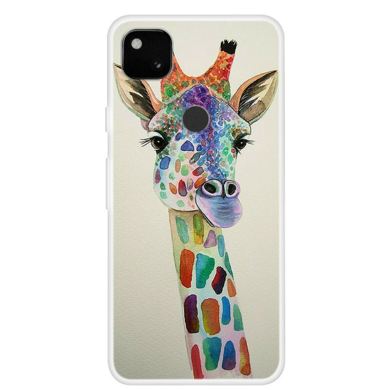 Google Pixel 4a Colorful Giraffe Cover