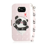 Xiaomi Poco X3 Panda Love Strap Case