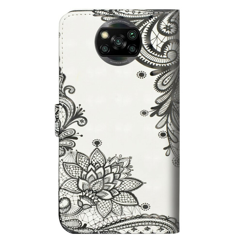 Cover Poco X3 Lace Flowers