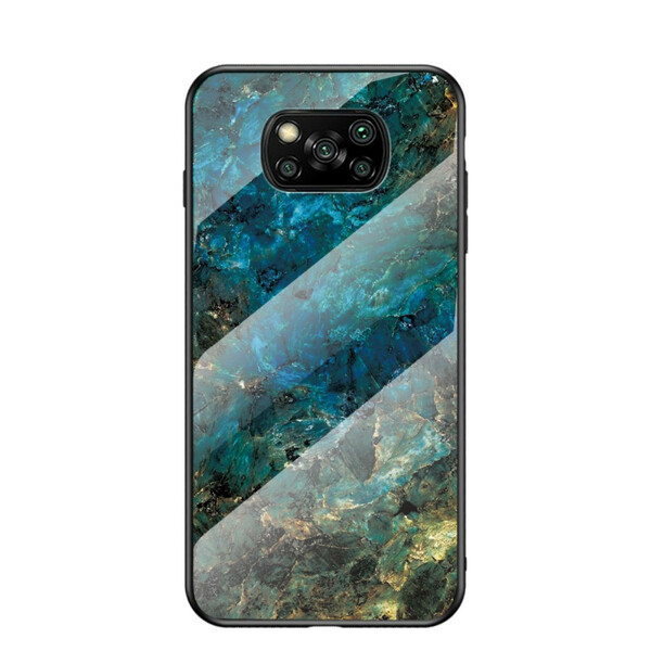 Poco X3 Marble Colors Tempered Glass Case