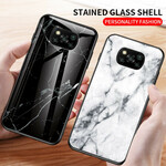 Poco X3 Marble Colors Tempered Glass Case