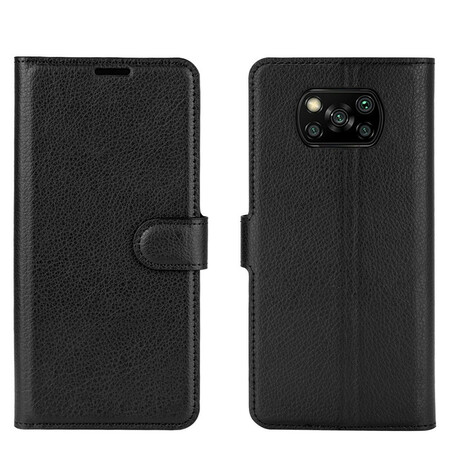 Cover Poco X3 Simili Cuir Classique