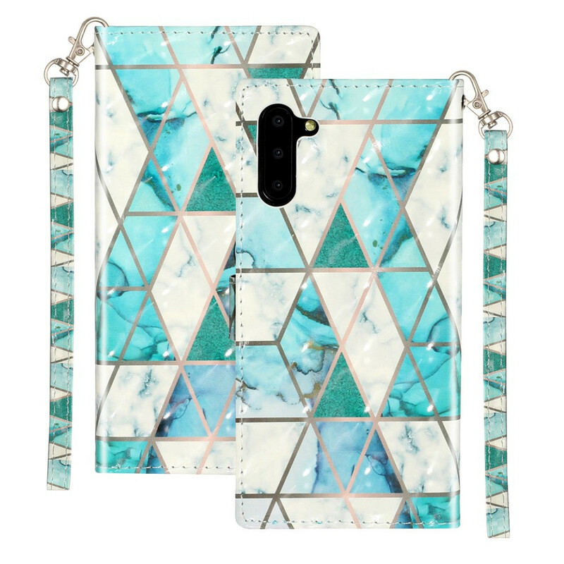 Case Samsung Galaxy Note 10 Marble Light Spots with Strap