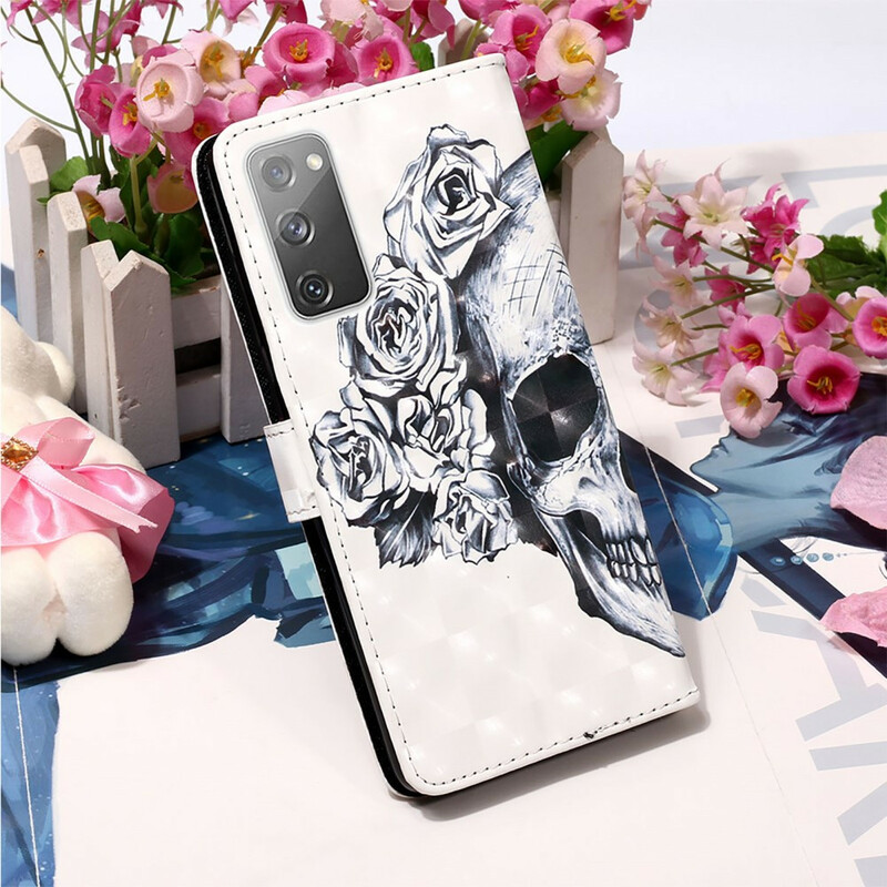 Samsung Galaxy S20 FE Flowered Skull Case