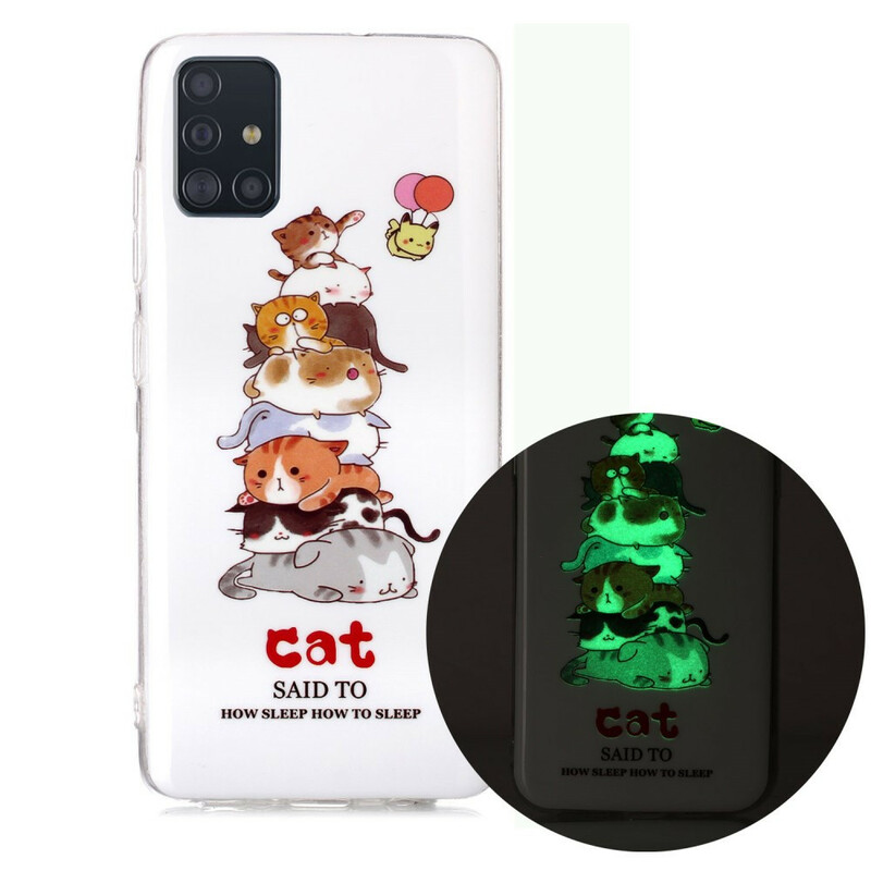 Case Samsung Galaxy A51 Cats Fluorescente