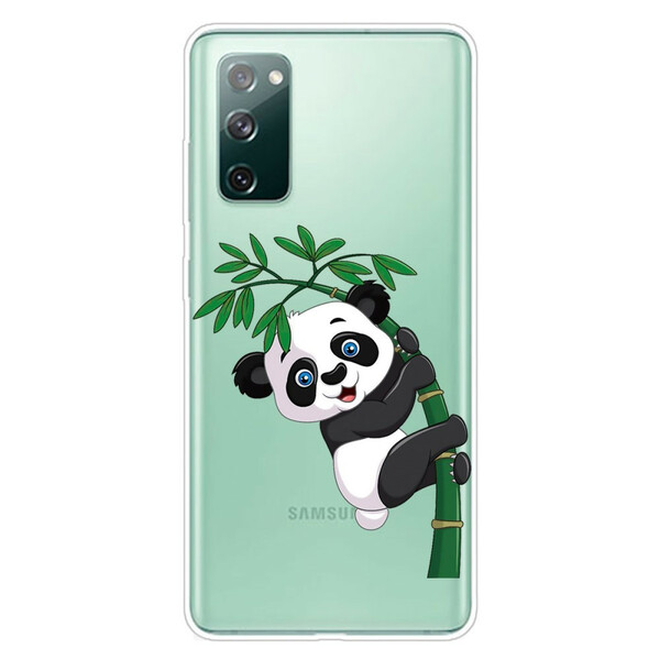 Samsung Galaxy S20 FE Transparent Case Panda On Bamboo